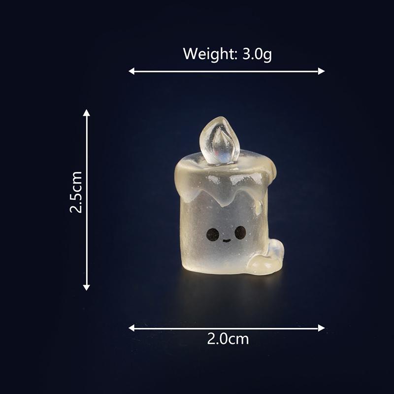 Mini Luminous Halloween Ornament Bat Pumpkin Skeleton Ghost Micro Landscape Dollhouse Model Car Interior Home Desktop Decoration