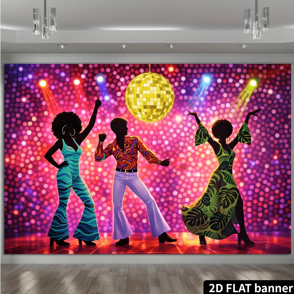 2D Planar Disco Theme Party Banner BackingDJH