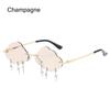 Funny Clouds Shaped Sunglasses Lightning Pendent Sunglasses Rimless Sunglasses 90s Sun Glasses Steampunk Disco Party Glasses