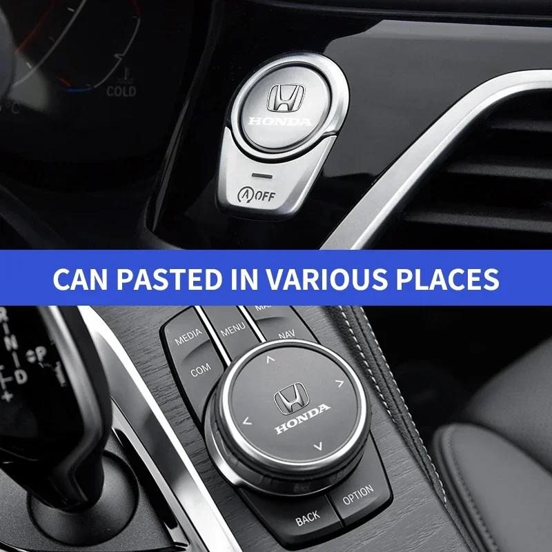 Car Interior Sticker Central control Decals Emblem Badge For Honda Fit Insight Type S R VTEC DOHC Modulo Vezel Legend RR Si ahq256