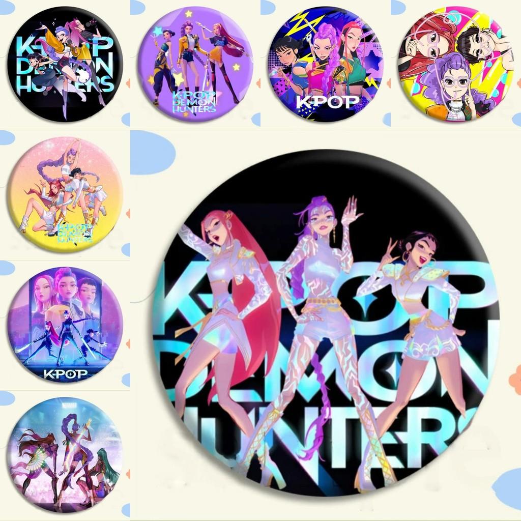 Demon Kpop Hunters Badge Character Pattern Anime Merchandise Fashion Fans Gift