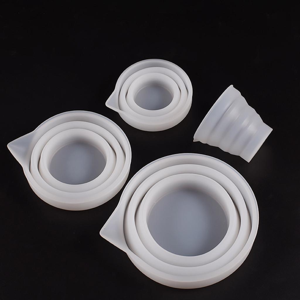 Moule de Tasse à Mesurer Pliable en Silicone Tasse Pliante Moule de Coulée en Résine Époxy Outil de Bricolage pour Art et Artisanat en Résine