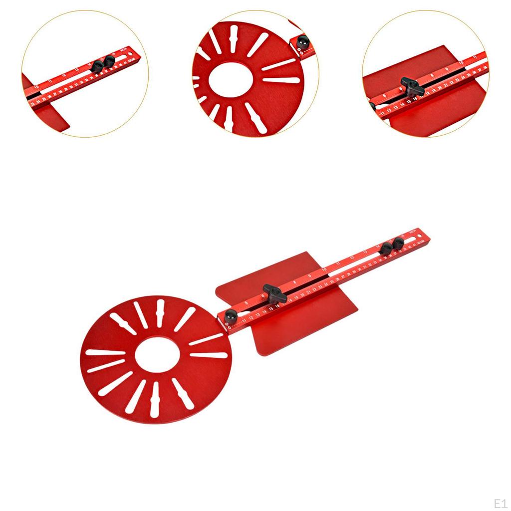 Trimming Machine Circle Cutting Jig Sturdy Adjustable Aluminium Alloy Practical for Wood Processing
