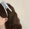 Long Ribbon Hairband Plain Color Bowknot Headband for Woman Makeup Wash Face