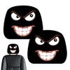 2PCS Funny Cartoon Car Front Seat Headrest Cover Cartoon Eyes Car Headrest Cover Halloween Christmas Funny Car Decoration