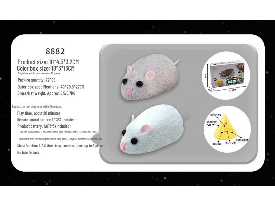 Bionic Remote-Controlled Animal Toy: Cockroach, Centipede, Frog, Crab, Prank Spider, Boa Constrictor, Mouse.