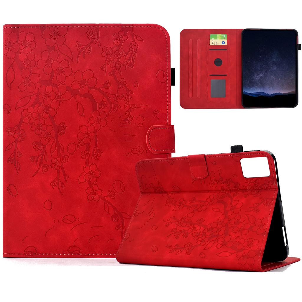 Θήκη για Lenovo Tab M9 με Αποτύπωμα Κερασιάς, Βάση, Υποδοχές Καρτών, Δερμάτινο Κάλυμμα Tablet με Αυτόματο Ύπνο/Εγρήγορση