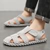 Fashion Men's Big Size 46 Sandals Summer Shoes Open-Toed Slippers Soft Roman Comfortable Footwear Outdoor Beach Walking Footwear