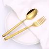 4/8/12/16Pcs Gold Heavy Tableware Stainless Steel 304 Cutlery Sliver Dinner Set Mirror Western Knife Fork Spoon Kitchen Utensils