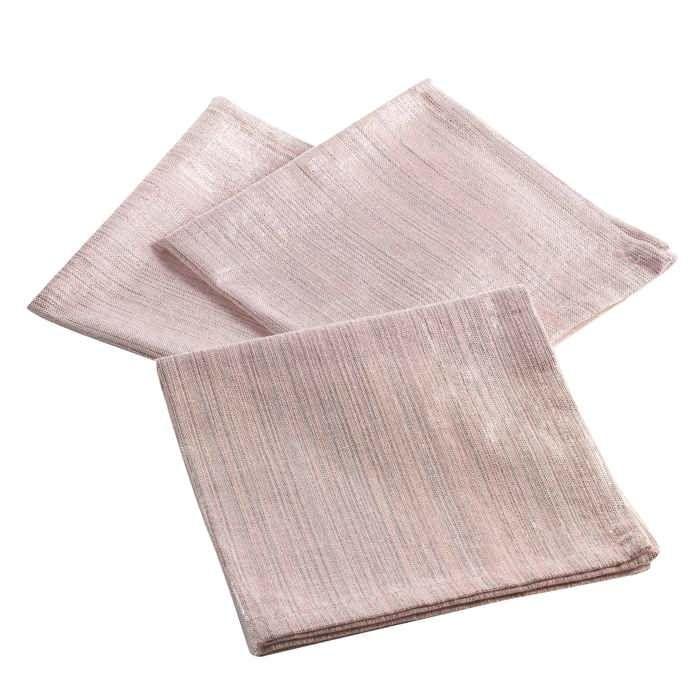 3 Serviettes de table Elégance Rose
