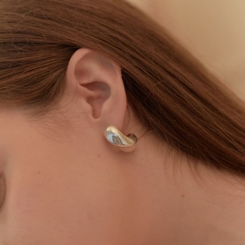 hish bold earrings - silver (silver925)