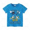 Kids SIX SEVEN  Brainrot Meme Graphic TShirt Soft Cotton Casual Wear for Boys  Girlsdf0154