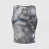 Women Fashion Sleeveless Tie-dye Vest Top Round NeckT-shirt Tank Tops