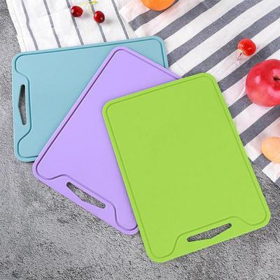 Portable Safe Silicone Cutting Board Flexible Chopping Block Plate Anti Slip Vegetables Meat 30cm X 22cm