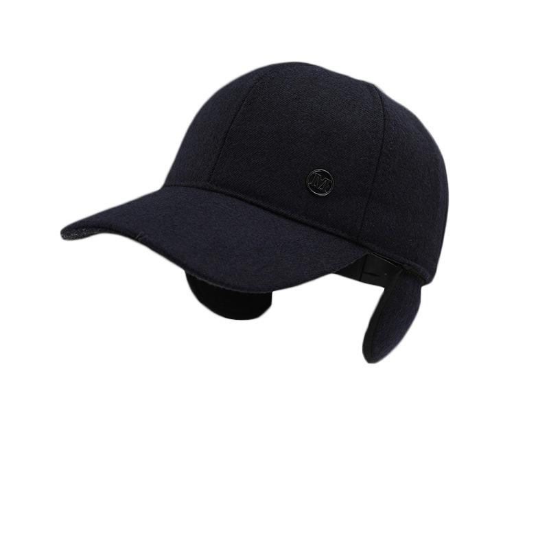 New Autumn and Winter Men's Baseball Cap Fashionable Hard Top Ear Protection Baseball Cap Warmth Thickened Cold Proof Hat