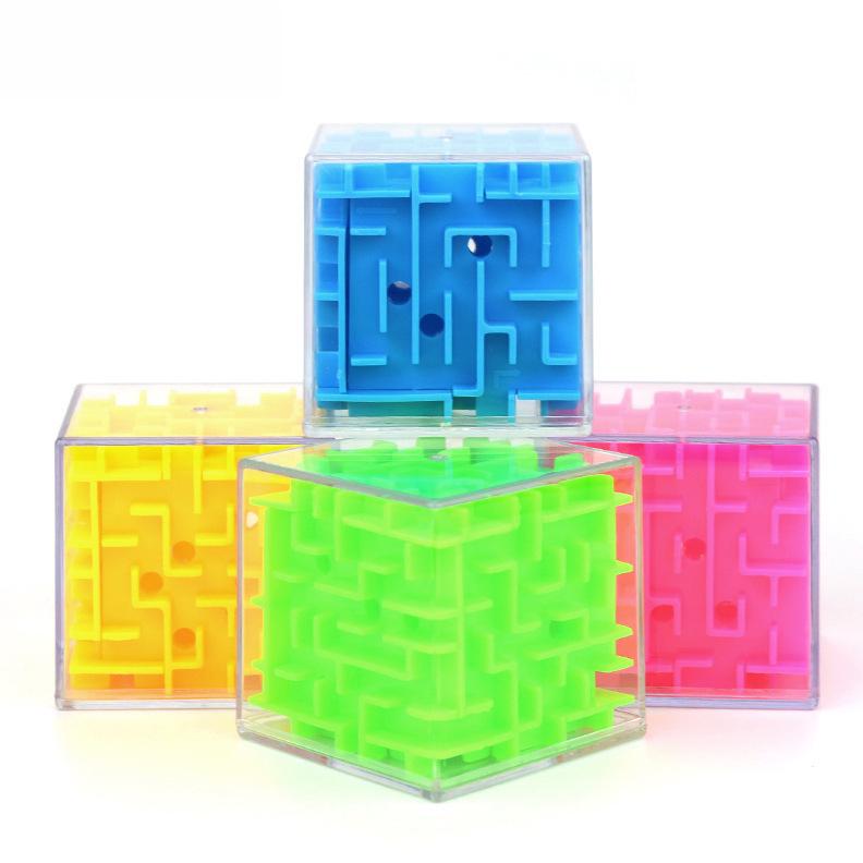 Maze Rubik's Cube Six-sided Transparent Jigsaw Puzzle Rolling Ball Game Puzzle Children's Maze Toy