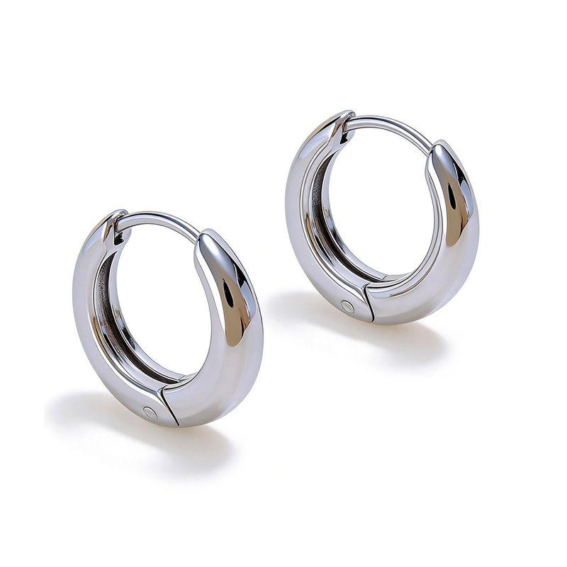 2025 European and American Fashion Men's Earrings Niche Design Light Luxury High-End Earrings for Women Trendy Round Ear Hoops Ear Rings