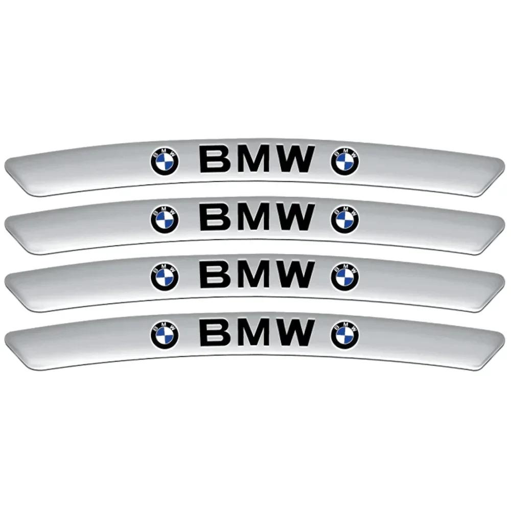 4Pcs Aluminum Car Badge Styling Wheel Hub Rims Decor Stickers For BMW E39 E46 E87 E90 E28 E30 E34 E36 E53 E60 E61 E62 E70 E91