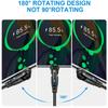USLION US0189 1m USB A To Type C Cable 180 Degree Rotating Angled Head 3A Charging Data Cord
