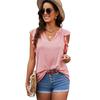 Women's T-shirt Spring and Summer New Fashion V-neck Short-sleeved Loose Top T-shirt