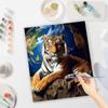 Frame Tiger Painting By Numbers For Adults Kits Animal Diy Picture By Numbers Acrylic Paint On Canvas For Home Decors 40x50cm