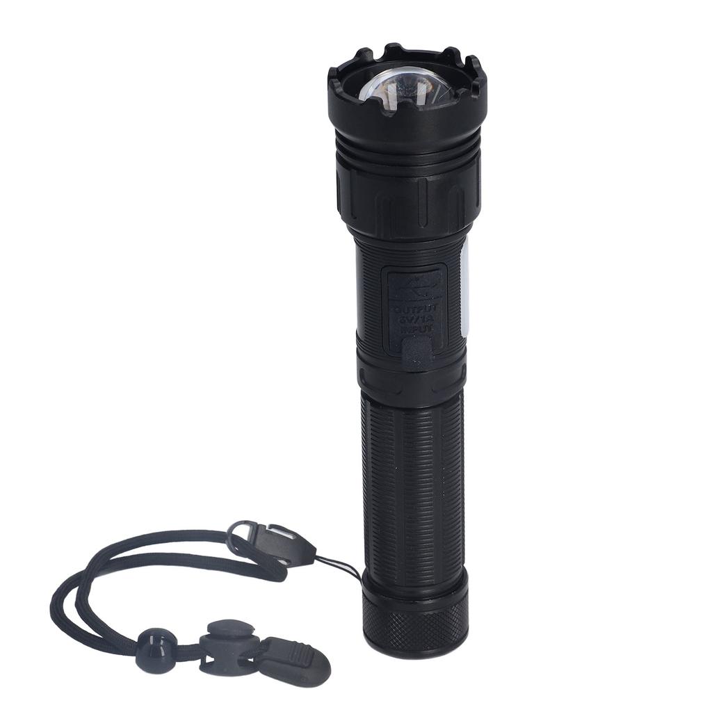 LED Camping Flashlight 5000LM Super Bright Magnetic Telescopic Zoom Waterproof Flashlight for Emergency Outdoor