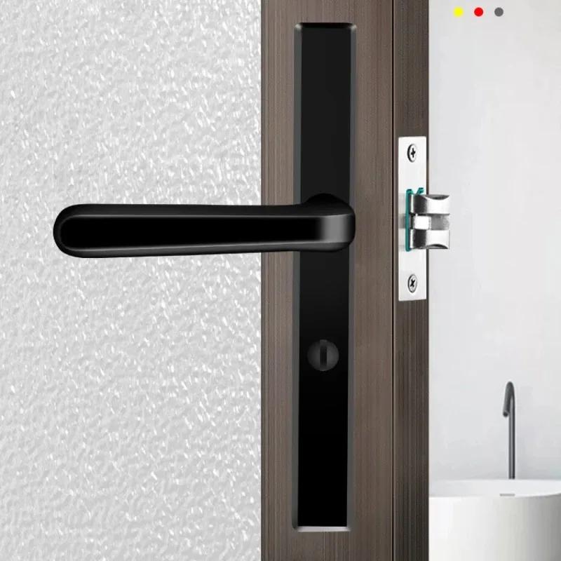 Ultra Narrow Door Lock, Bathroom Door Lock, Bedroom Handle, Aluminum Alloy Door Lock, Bathroom Glass Lock Accessories