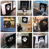 Pet Screen Door Magnetic Flap Screen Automatic Lockable Black Door for Dogs