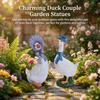 Resin Duck Figurine Decor Garden Courtyard Pot Suitable Ornament
