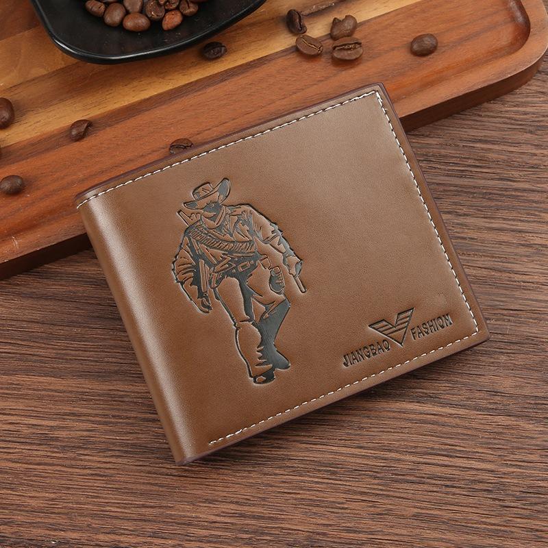 

JA new men s wallet, multi-card fashionable business horizontal wallet темно-коричневого