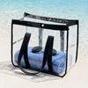 Swimming Bag, Waterproof PVC Large Capacity Beach Bag, Portable with Zipper/Button Closure Storage Bag, for Toiletry Cosmetics Organize