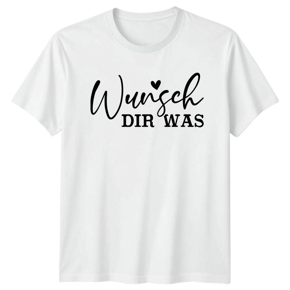 Wunsch Dir Was TShirt GerUnisex Quote Positivity Birthday Gift For Him And Her S