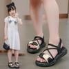 Girls sandals summer 2025 new sports wear princess shoes medium and large children soft sole primary school children beach shoes