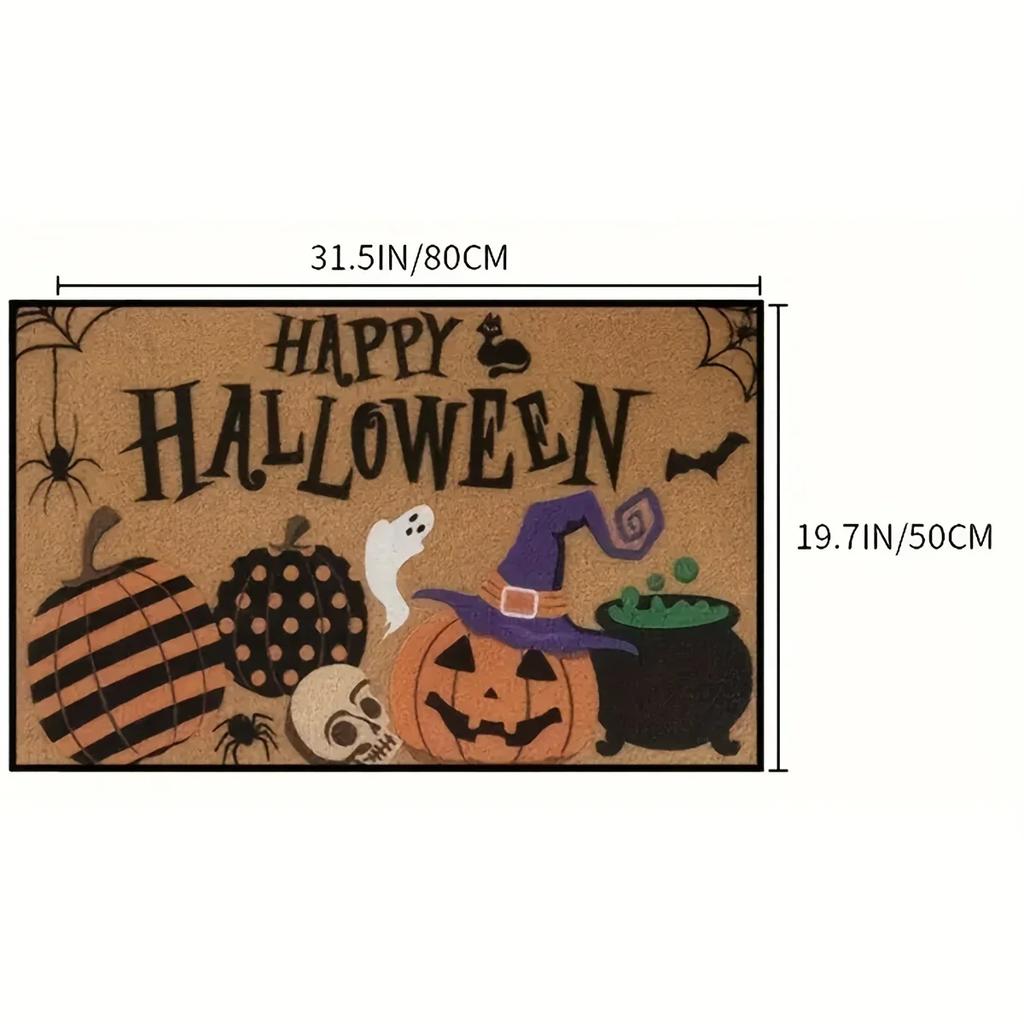 Halloween Door Mat: Soft, Slip-Resistant, Washable Floor Cover For Living Room, Kitchen, Bathroom, Laundry Room & Bedroom