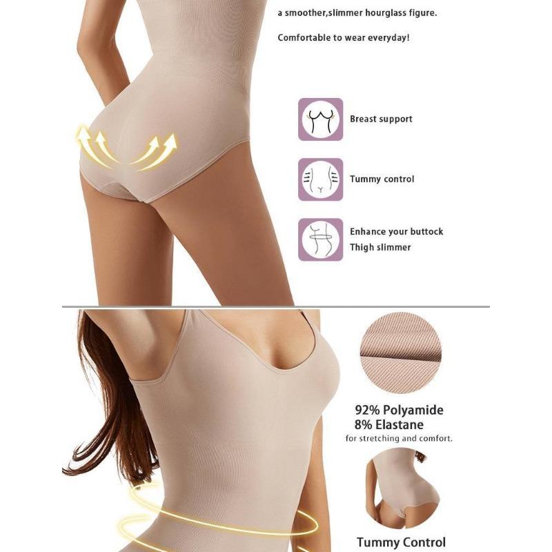 Postpartum Buttock-Lifting Seamless Shaper Women's Bodysuit with Straps for Tummy Control and Figure Sculpting