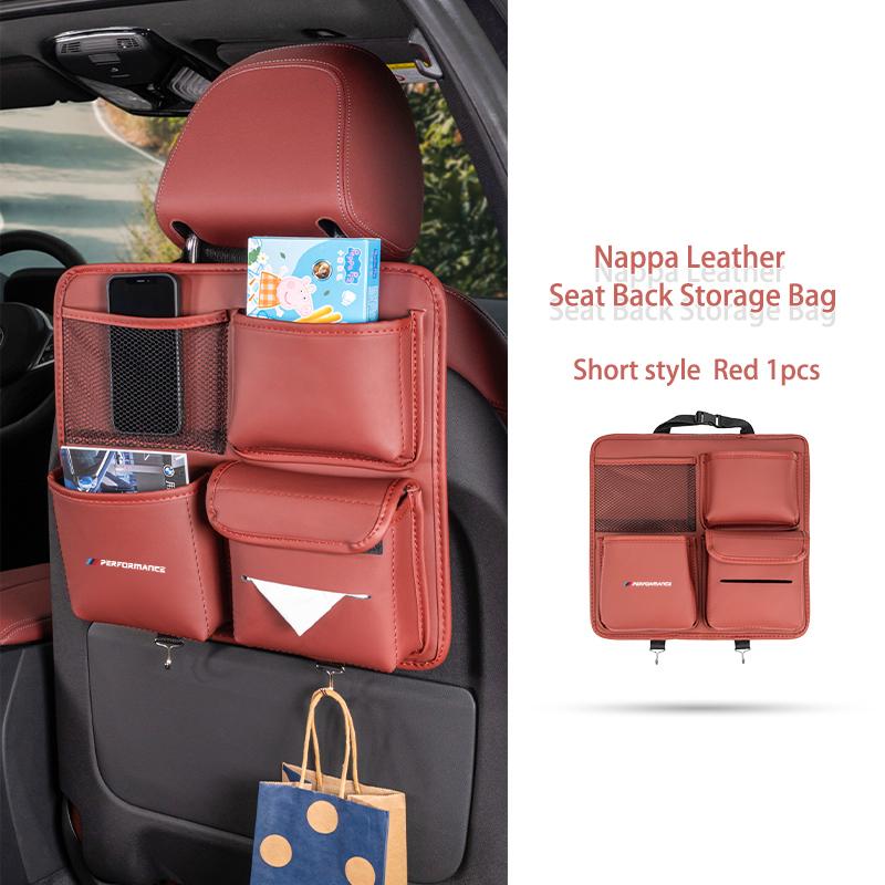 Car Multi-Pocket Hanging Back Seat Storage Bag Anti Kick Pad Accessorty For BMW E30 E34 E36 E39 E46 E52 E53 E60 E61 E62 E70 E71