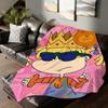 Cartoon niedliche R-Rugrats Decke für Sofa Büro Bett Flugzeug Reise Schlafen Lesen Entspannen Camping Weich und Warm