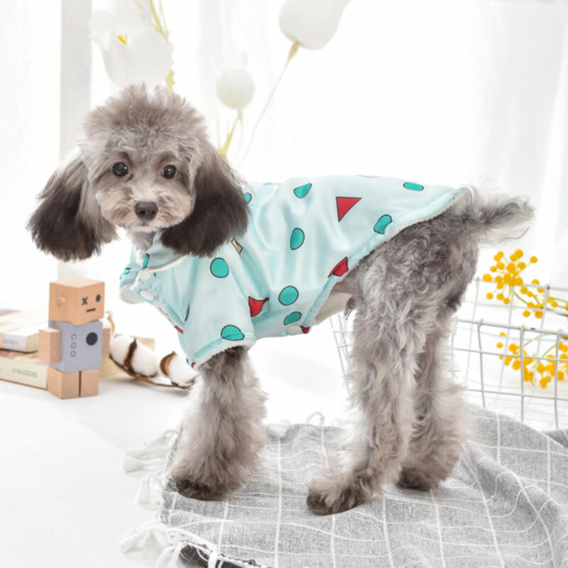 

Triangle Fleece Pajamas Dog Winter Clothes Cat S Blue