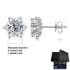 S925 Silver Moissanite Snowflake Earrings For Women, Fashionable And Classic 6-claw Design As A Valentine's Day Gift For Friends