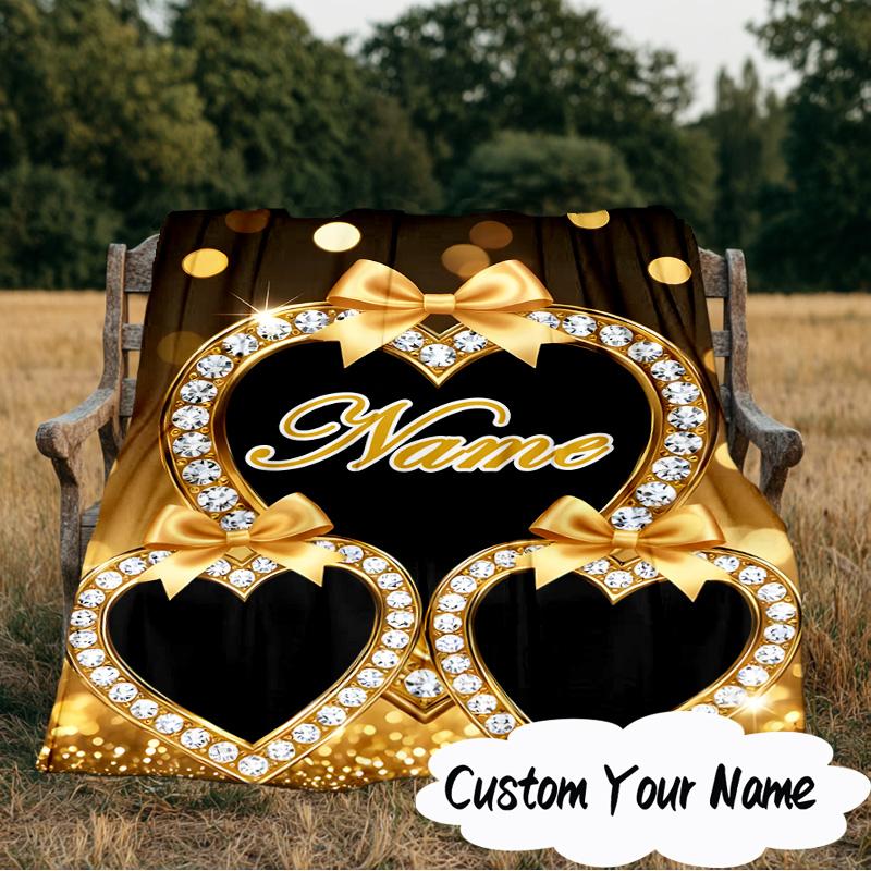 Custom Name Leopard Print Bow Blanket  Ideal Bedding Blanket Perfect for Travel, Camping, Living Rooms, Offices, Sofas, Fan Christmas gift