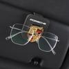 Auto-Emblem Sonnenbrillen-Clip-Halter Leder Auto-Sonnenblenden-Clip für Porsche Panamera Cayenne Taycan 911 718 Macan Carrera-GT 928