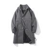 Autumn and Winter Men's Korean Style Windbreaker Men's Coat Young Middle-length Waist-hugging Handsome Windbreaker Jacket
