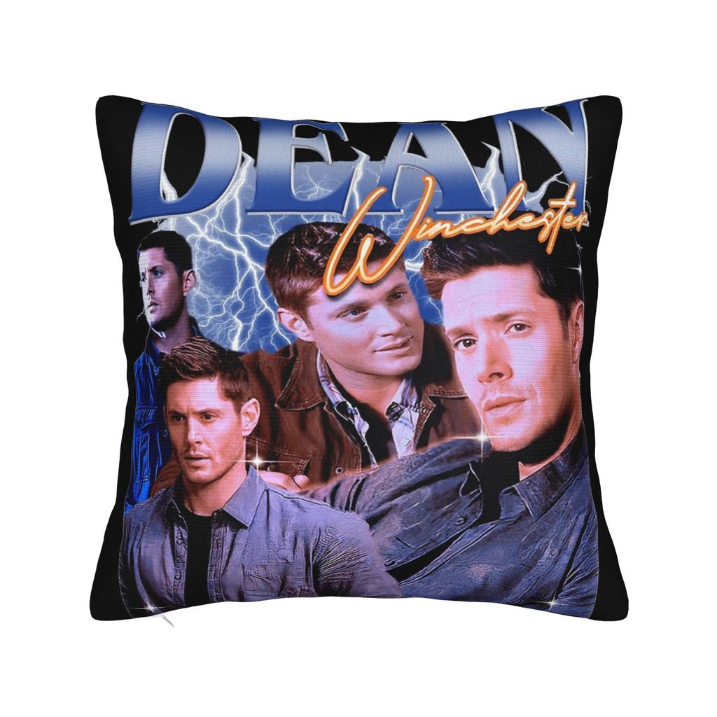 Supernatural Dean Kuddfodral Tryck Polyester Kuddfodral Dekorationer Kuddfodral Hem Fyrkantig 18"