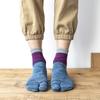 WIOIW Men's Tabi Two-Toe Socks, Moisture-Wicking, Quick-Drying, Set of 6