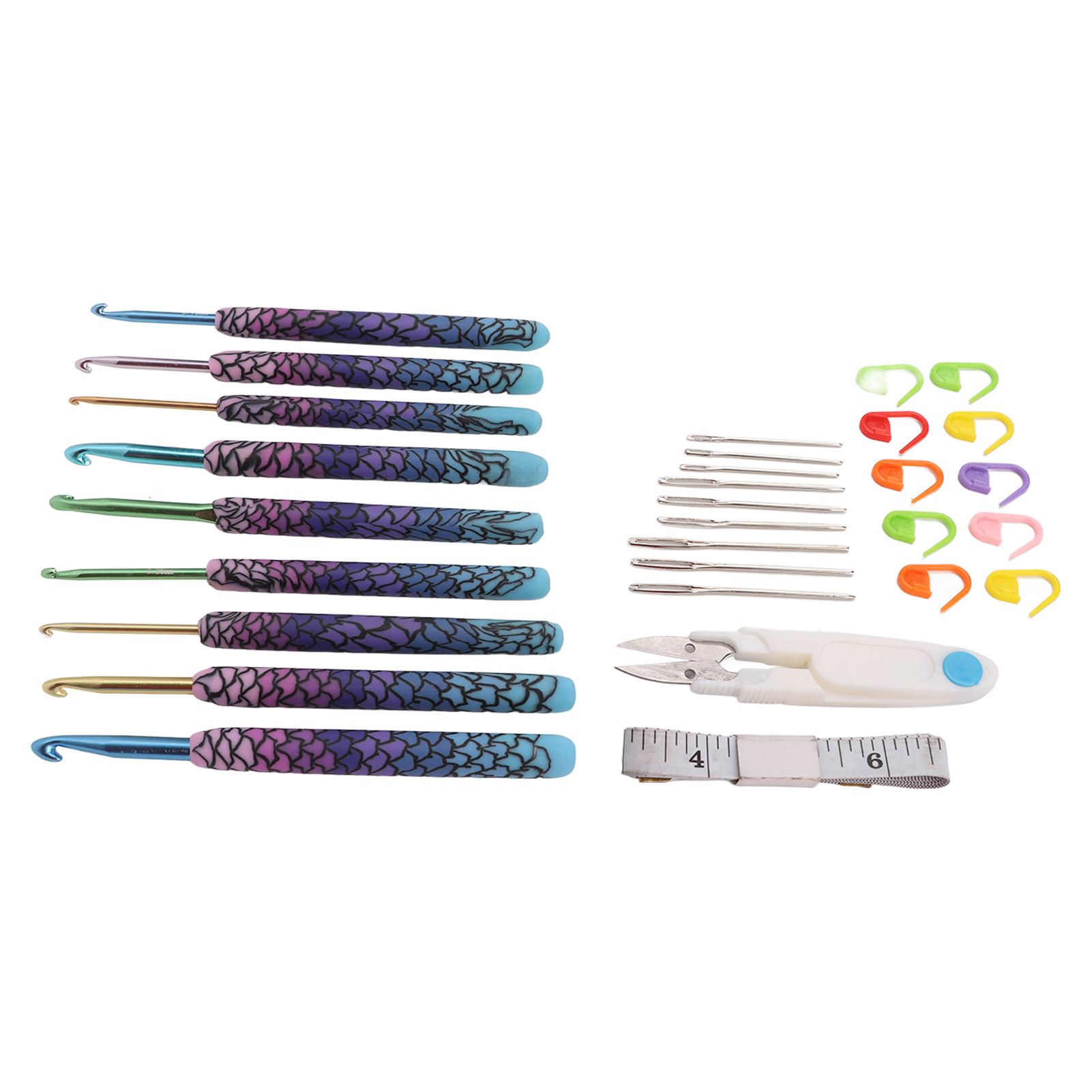 

9 шт. Крючки для вязания разных размеров Легкое использование Эргономичный дизайн Нескользящая ручка Широкое применение