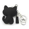 Black Cute Kitty Bowknot Keychain For Women Men Rhinestone Tassel Female Bag Decoration Cat Animal Keyring Jewelry Gifts
