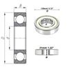 Motoforti 6312ZZ & Deep Groove Ball Bearings P0 60x130x31mm Lubricated Bearings Double Metal Seal Scooter Skateboard Wheel