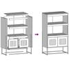 Highboard White 68 x 39 x 123 cm Steel