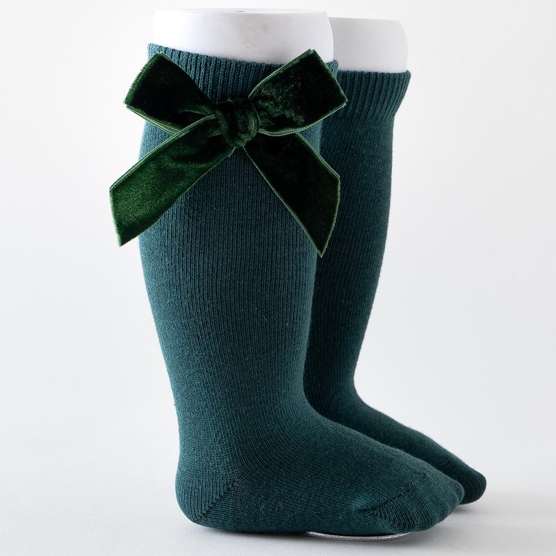 Samtschleife Wadenhohe Baby Prinzessin Party Socken