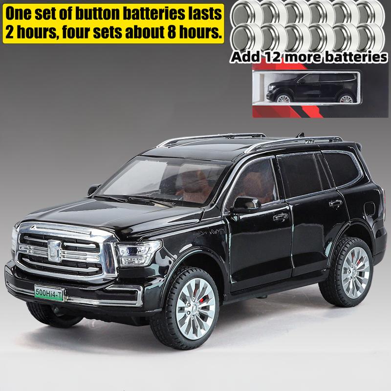 1/24 Scale TANK 500 Hi4-T Alloy Diecast Model New Energy SUV Off Road Vehicle Trendy Ornament Kid Gift Birthday Present for Boys